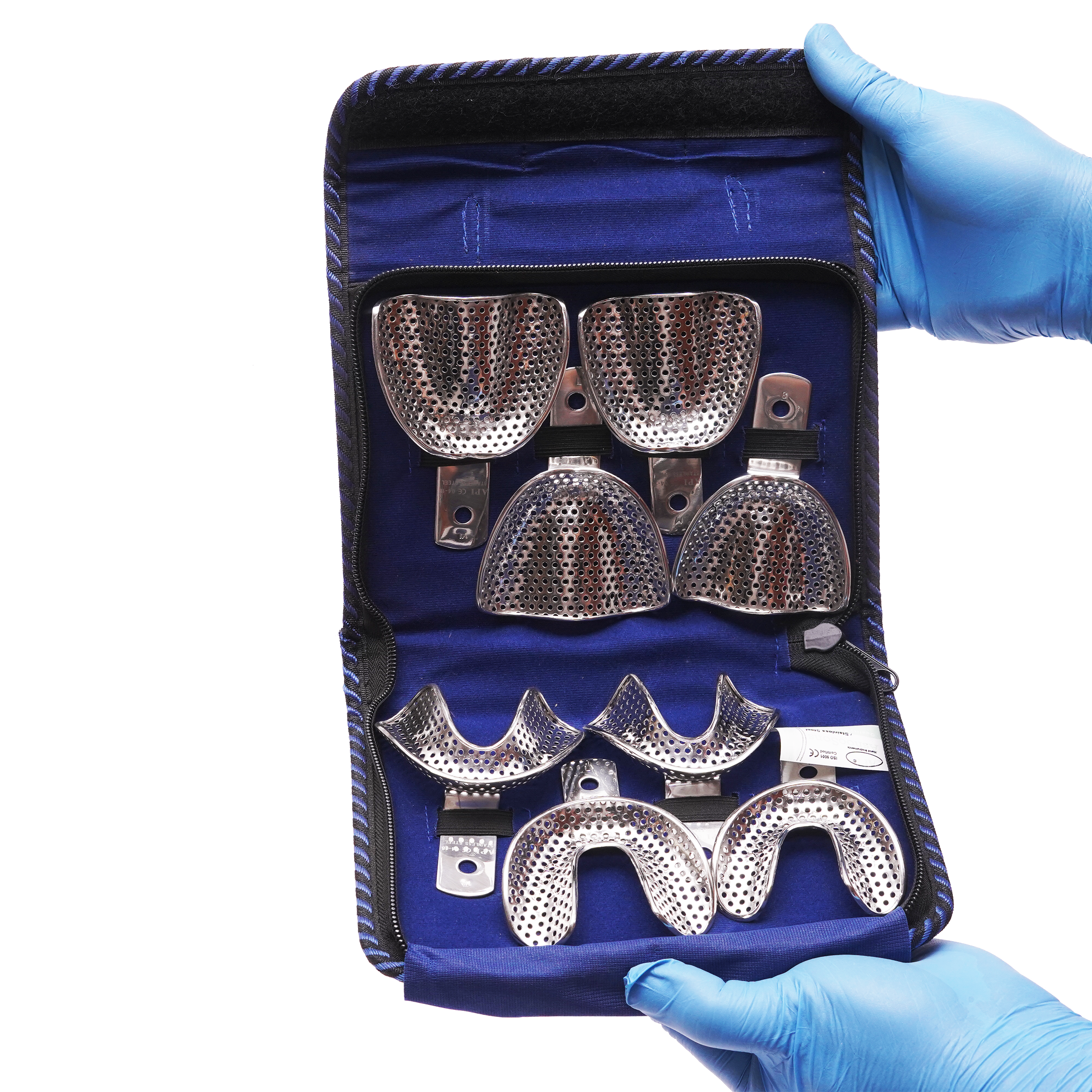 API Stainless Steel Edentulous Perforated Impression Tray Kit (8Pcs)